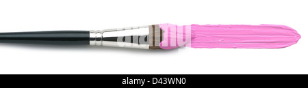 Nero cromato e pennello per tagliare lo sfondo bianco Foto Stock