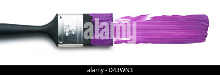 Nero cromato e pennello per tagliare lo sfondo bianco Foto Stock