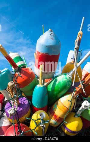 Trappola di aragosta Boe, a Provincetown, Cape Cod, Massachusetts, STATI UNITI D'AMERICA Foto Stock