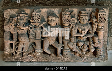 Ganesha Vamana e Vishnu 12 Secolo Rajasthan indù in India Foto Stock