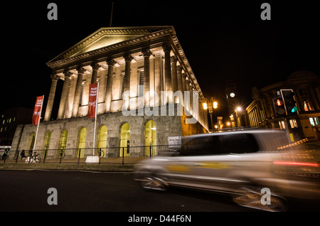 Birmingham Town Hall di notte, west midlands, Regno Unito, Foto Stock