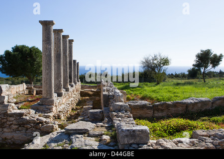 Colonne e rovine presso il Santuario di Apollo Hylates, Cipro Foto Stock