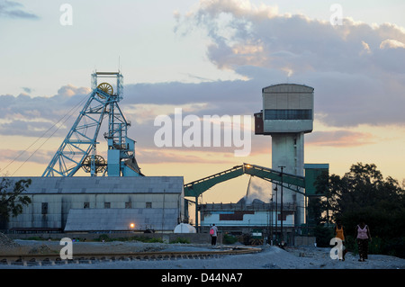 Africa Zambia copperbelt città Kitwe , Chambishi miniera di rame appartiene al gruppo cinese Cina CNMC metallo non ferroso Mining Co. Ltd Foto Stock