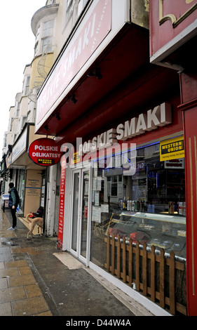 Polskie Smaki shop in St James Street in Kemp Town Brighton Regno Unito Foto Stock