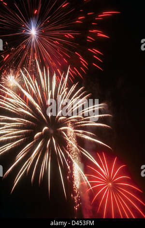 Quarto di luglio fuochi d'artificio, Giorno di indipendenza, 4 luglio, quarto di luglio, 4 luglio 1776, della dichiarazione di indipendenza, Foto Stock