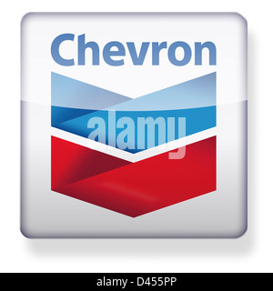 Chevron logo come l'icona di un'app. Percorso di clipping incluso. Foto Stock