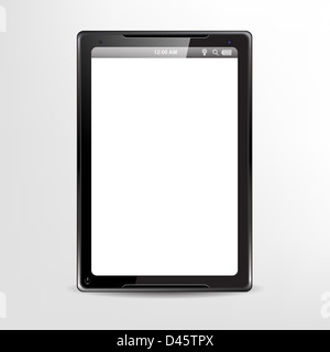 Nero concetto di tablet con schermo vuoto per il tuo testo/immagine Foto Stock