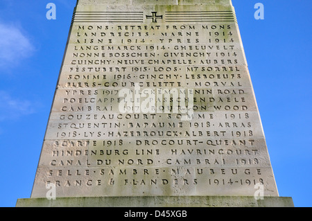 Londra, Inghilterra, Regno Unito. Le guardie Memorial divisionale (Harold Charlton Bradshaw / Gilbert Ledward; 1926) nella sfilata delle Guardie a Cavallo. Foto Stock