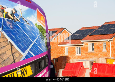 Gentoo house builder Hutton luogo allo sviluppo di alloggiamento a Sunderland, UK. Foto Stock