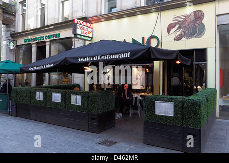 Rogano Glasgow Seafood Restaurant and Oyster Bar, Exchange Place nel centro della città, Scozia, Regno Unito Foto Stock