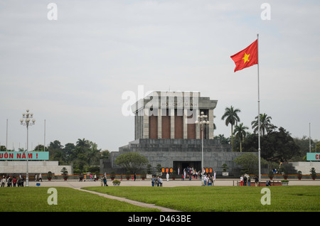 Mausoleo di Ho Chi Minh ad Hanoi Foto Stock