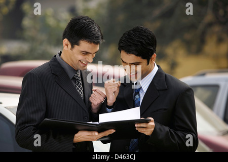 Imprenditori gioia Foto Stock