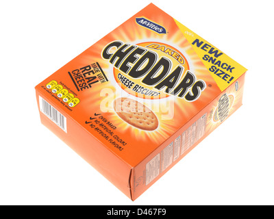 Formaggio Cheddars biscotti Foto Stock