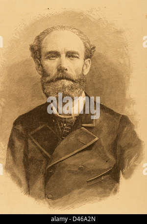 Jose Maria Casado del Alisal (1832-1886). Pittore spagnolo. Incisione. Foto Stock