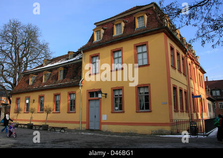 Il Wittumspalais barocco si trova nel centro di Weimar sul luogo teatro. La duchessa Anna Amalia di Sachsen-Weimar e Eisenach (1739-1807) era una lunga abitante. Ha acquisito il palazzo nel 1774 dopo il residence castello che fu distrutta da una di Foto Stock