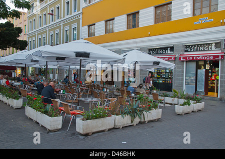 Il cafe ristorante terrazza Parque Santa Catalina square Las Palmas de Gran Canaria città Gran Canaria Island Spagna Foto Stock