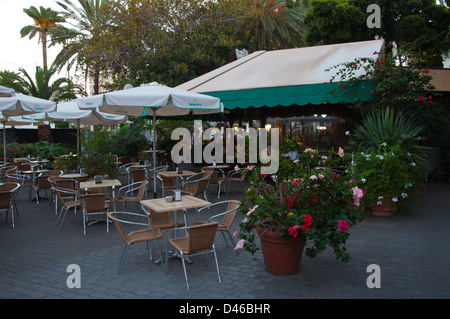 Il cafe ristorante terrazza Parque Santa Catalina square Las Palmas de Gran Canaria città Gran Canaria Island Spagna Foto Stock