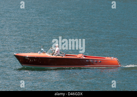 Riva Aquarama, Lago di Como, Italia settentrionale, luglio 2010. Classic Riva Aquarama sul Lago di Como, nel nord Italia. Foto Stock