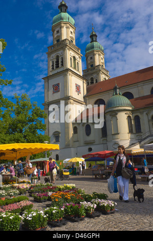 Kempten, Saint Lorenz Basilica, abbazia benedettina, Allgau, Allgaeu, Baviera, Germania Foto Stock