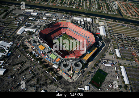 Sun Life Stadium Miami Gardens Super Bowl 2010 New Orleans Saints e Indianapolis Colts Foto Stock