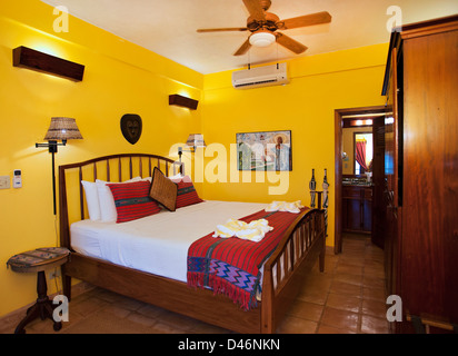 Sala interna; The Inn at Robert Grove, Placencia Belize Foto Stock