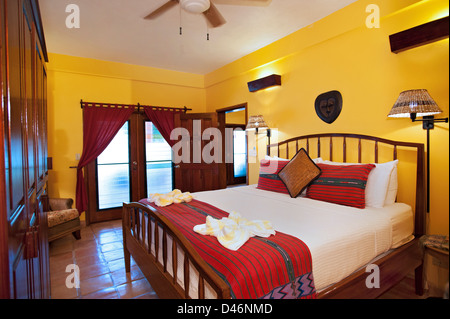 Sala interna; The Inn at Robert Grove, Placencia Belize Foto Stock