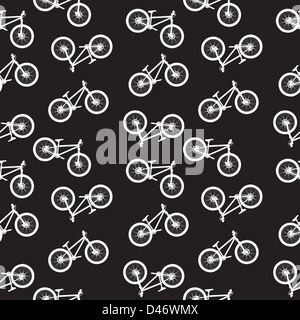 Bike seamless pattern illustartion vettore Foto Stock