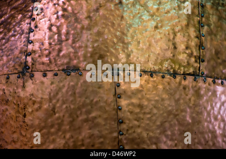 Metallo bronzo texture con i dettagli di elevata Foto Stock