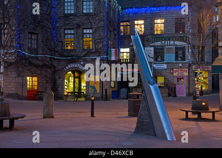 St George Square in Hebden Bridge, West Yorkshire, Inghilterra, Regno Unito Foto Stock