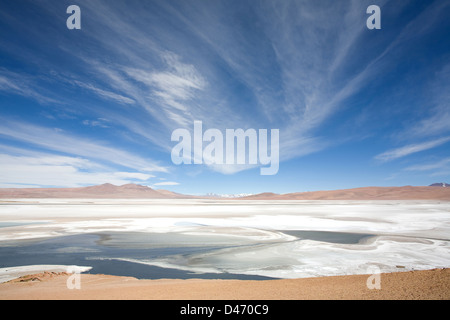 Laguna a mountain pass Paso de jama vicino a San Pedro de Atacama, Cile Foto Stock