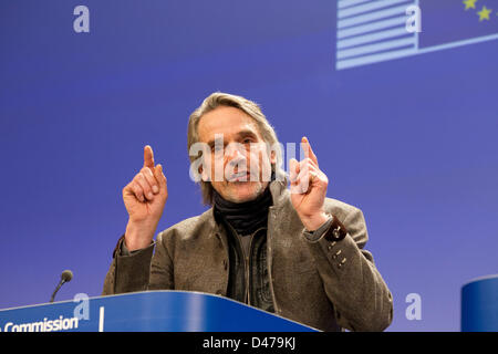 Oscar attore e produttore esecutivo e voce narrante del film documentario "cestinato" Signor Jeremy Irons Foto Stock