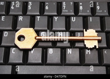Tastiera del computer con il tasto Foto Stock