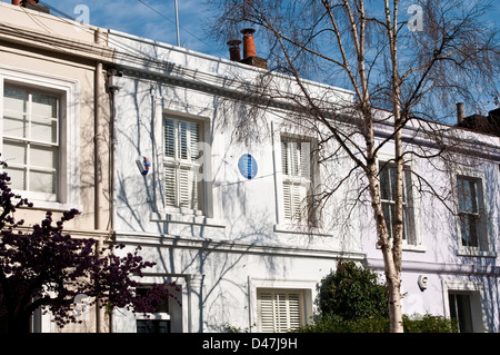 Casa dove George Orwell vissuto, Portobello Road a Notting Hill, Londra, W11, Regno Unito Foto Stock