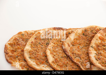 Stile turco lahmacun macinate Foto Stock