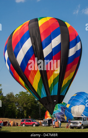 Mongolfiera ottenere pronto Foto Stock