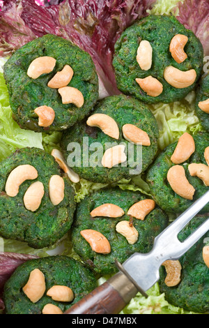 Indian Polpette verdi, Hara kebab. Foto Stock