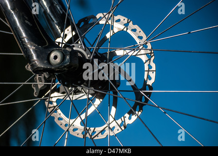 Dettaglio di una ruota di bicicletta Foto Stock