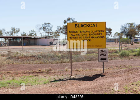 Blackcat singole persone mining quarti, montare il magnete Australia Occidentale Foto Stock