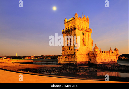 La torre di Belem nella città di Lisbone, Portogallo Foto Stock