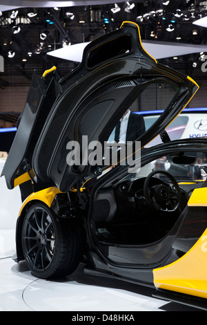 McLaren P1 sul display presso il Motor Show di Ginevra 2013 Foto Stock