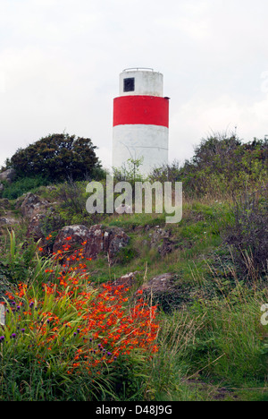 Punto Hawkcraig gamma faro anteriore, Aberdour, Fife, Scozia Foto Stock