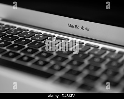 Chiusura del MacBook Air di Apple Keyboard Foto Stock