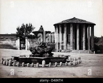 Tempio di Vesta, Roma, ca 1880, di Fratelli Alinari Foto Stock