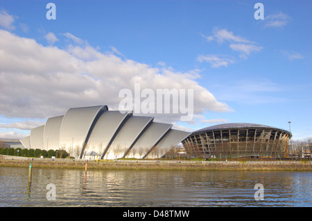Glasgow, Scozia 2 marzo 2013. La Hydro Arena in costruzione e l'Armadillo. Foto Stock