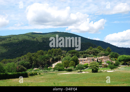 Le tipiche case in pietra nel villaggio di Lourmarin, dipartimento di Vaucluse, Provenza, Francia Foto Stock