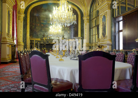 Una parte di Napoleone III appartamenti, si trova al museo del Louvre di Parigi, Francia. Foto Stock