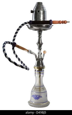 Studio fotografico di una shisha isolato su bianco Foto Stock
