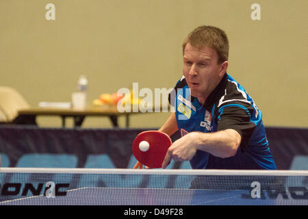 Champions League Table semi-finale Tennis come Cergy Pontoise Tennis De Table versus Tennis De Table club du Fakel Gazprom Orenbourg Peter Franz (Germania) Foto Stock