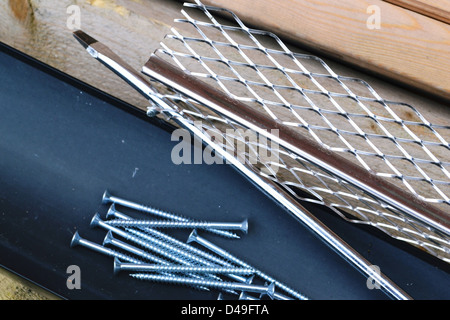 Vari materiali di costruzione. Foto Stock