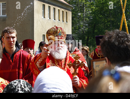 San Milmersdorf, Germania, Feofan Galinskij alla consacrazione il monastero ortodosso di Georg Foto Stock